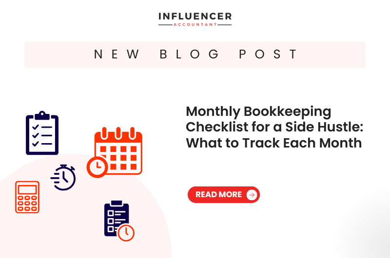 Monthly Bookkeeping Checklist for Side Hustlers in the UK